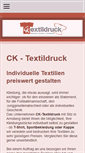 Mobile Screenshot of ck-textildruck.de